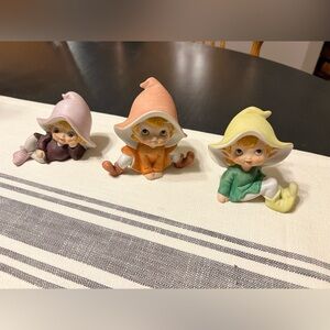 Vintage Home Interiors pixie elves, set of 3